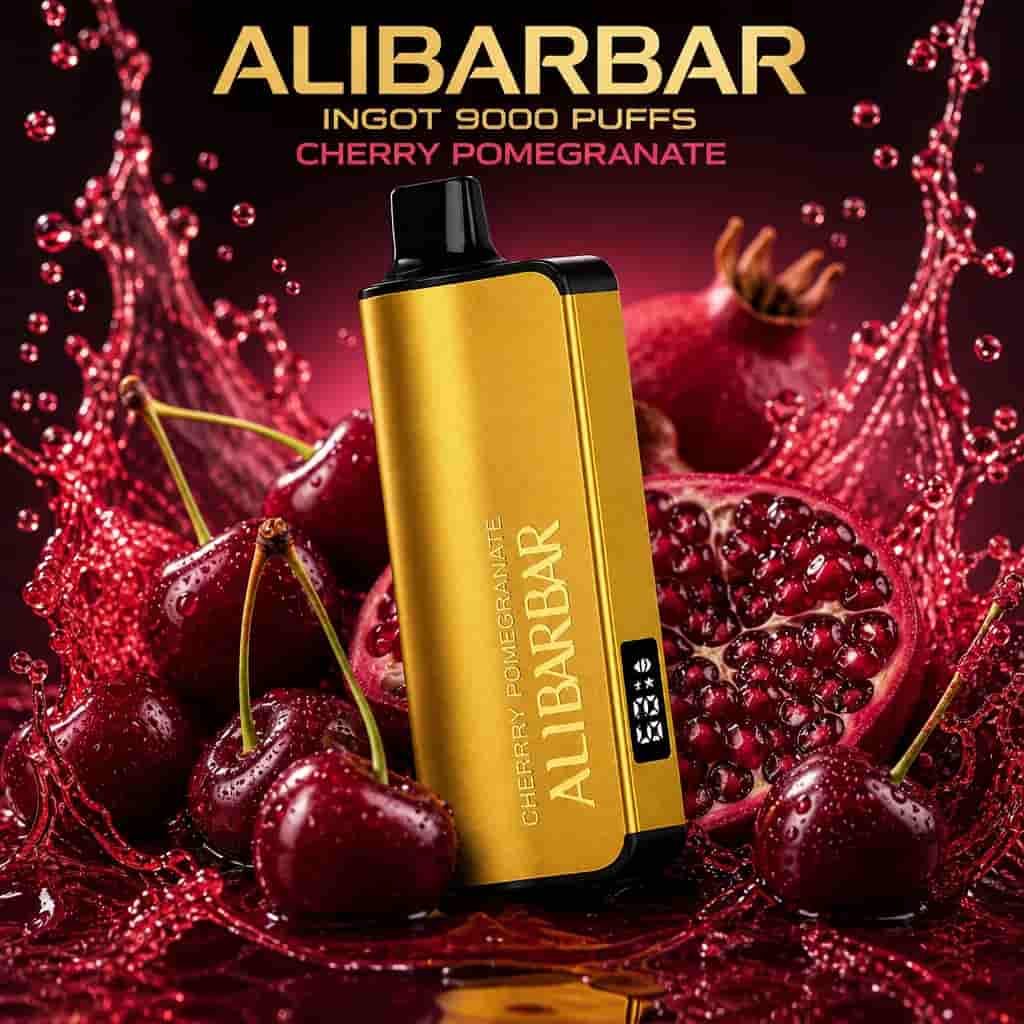 ALIBARBAR INGOT 9000 PUFFS-Cherry Pomegranate